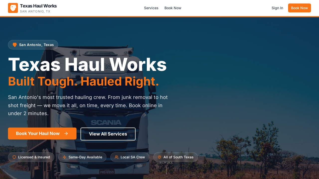 Texas Haul Works template preview