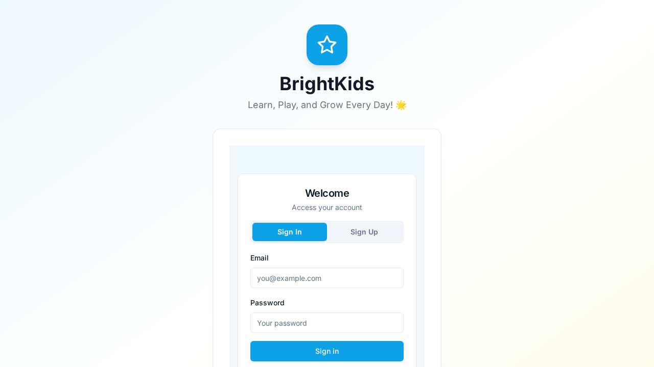 BrightKids template preview